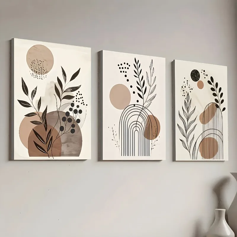 

3pcs Bohemian Modern Fashion Abstract Art, Frameless Canvas Paintings Home Decor, Wall Art, Room Decoration, Holiday Gifts