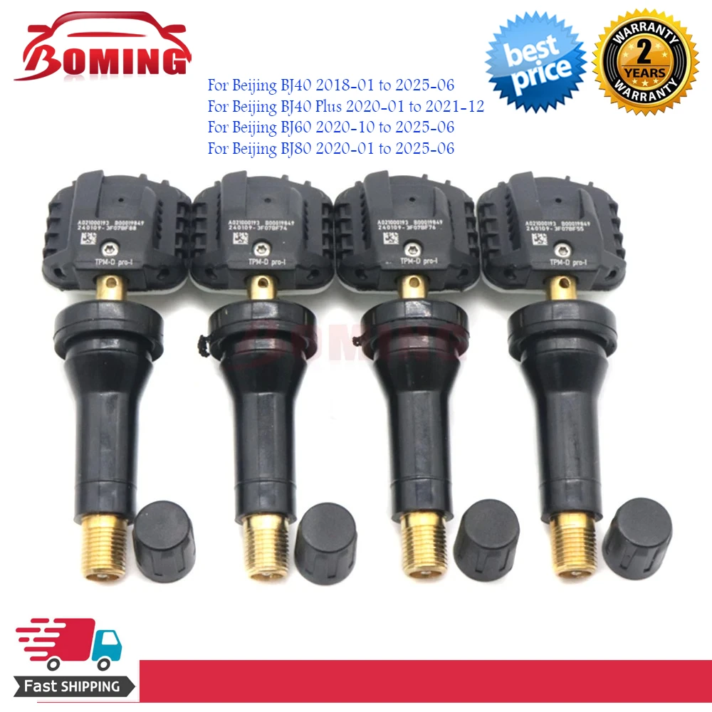 

TPMS B00019849 Car Tire Pressure Monitor Sensor For Beijing BJ40 BJ40 Plus BJ60 BJ80 433MHz 2018 2019 2020 2021 2022 2023