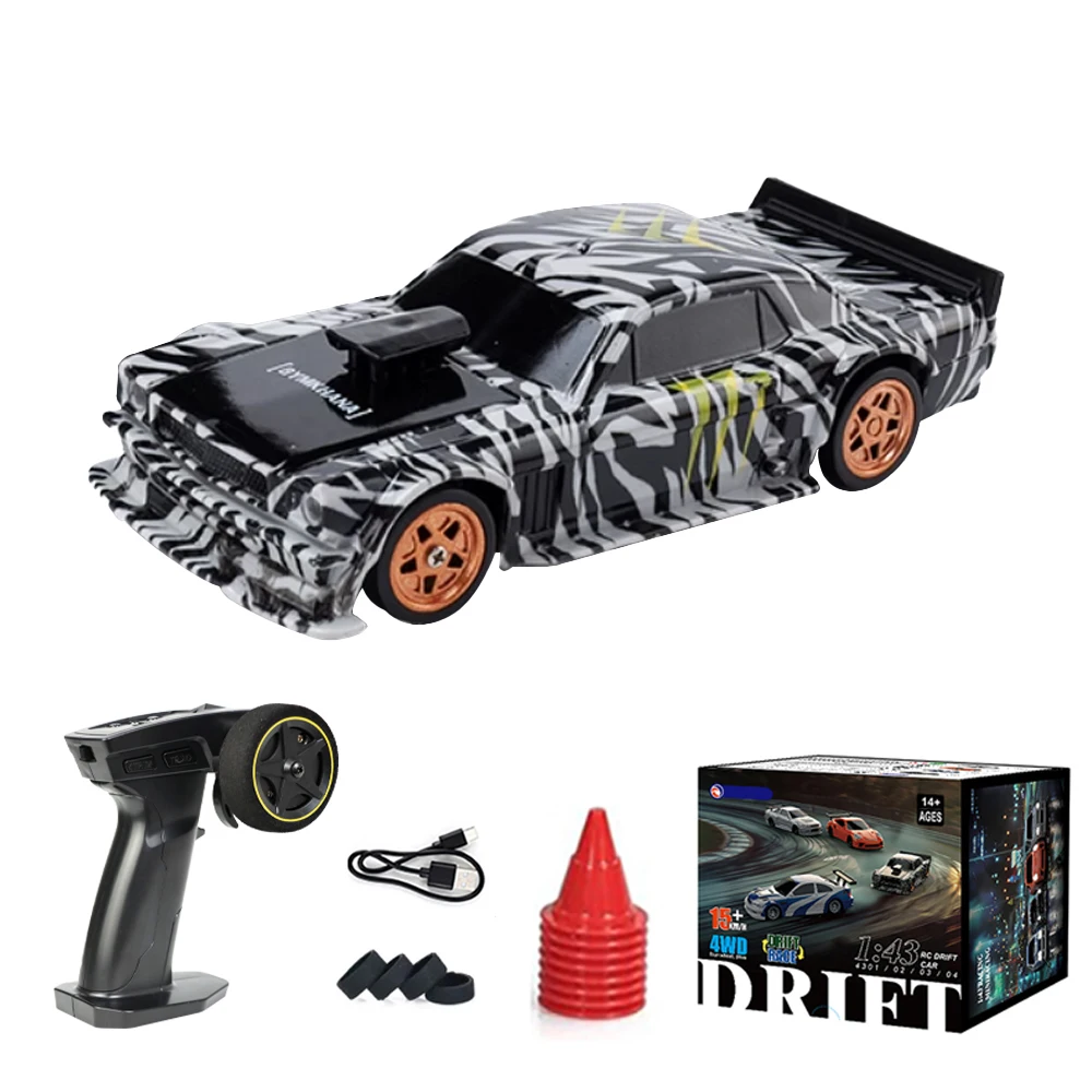 1/43 4WD RC Drift Auto 2.4G Mini Raceauto Afstandsbediening Snelheidsauto RTR Vierwielaandrijving Hoge Snelheid Model Speelgoed voor Kinderen Jongens Cadeau