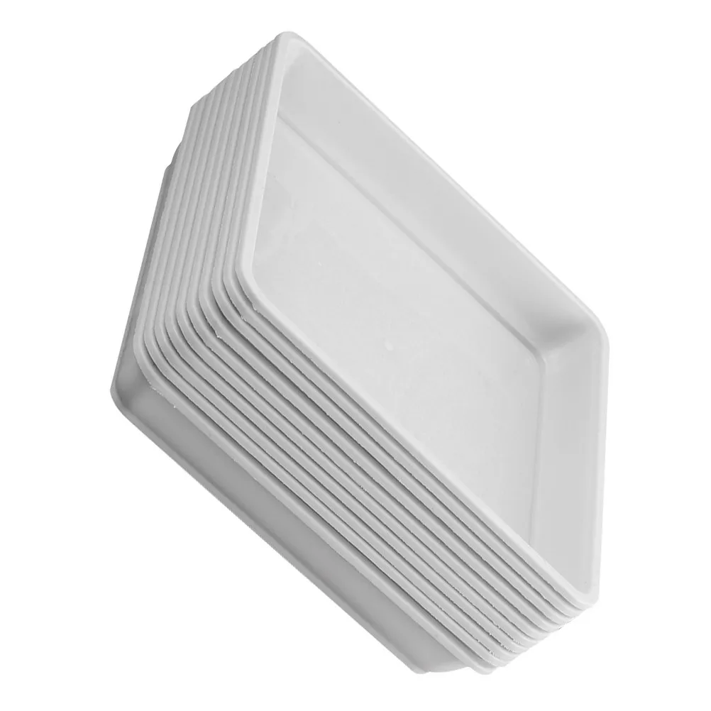 20Pcs Thick Plastic Plant Saucer Square Flowerpot Tray for Indoor Plants Outdoor Gardening Water Catcher Drain Tray Potted Plant