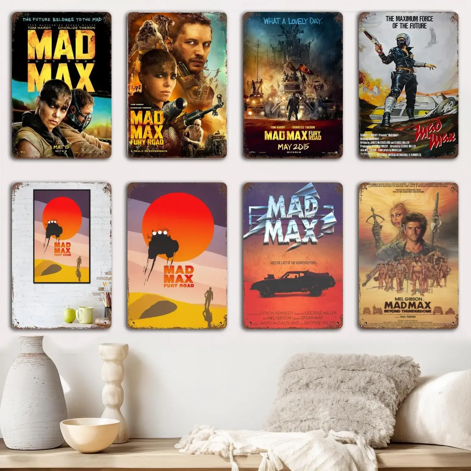 mad max Movie Metal Signs wall decor Vintage Tin Signs Captain Metal Poster Decor for Bar Pub Club Wall Decoration