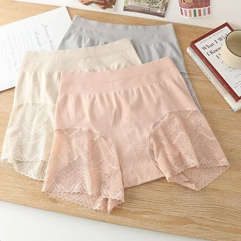 Sous-vêtements, pantalons de sécurité, leggings anti-exposition à trois points, pantalons de sécurité de grande taille, deux en un, bords non bouclés, fille dodue