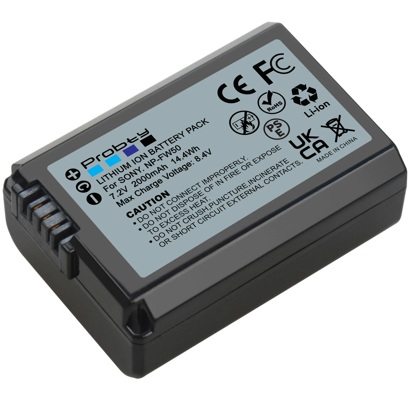 Probty NP-FW50 Battery And Fast Charger For Sony ZV-E10, A7, A7R, A7RII, A7II, A7SII, A7S, a3000, a5000, a6000, a6300, a6400 view 2