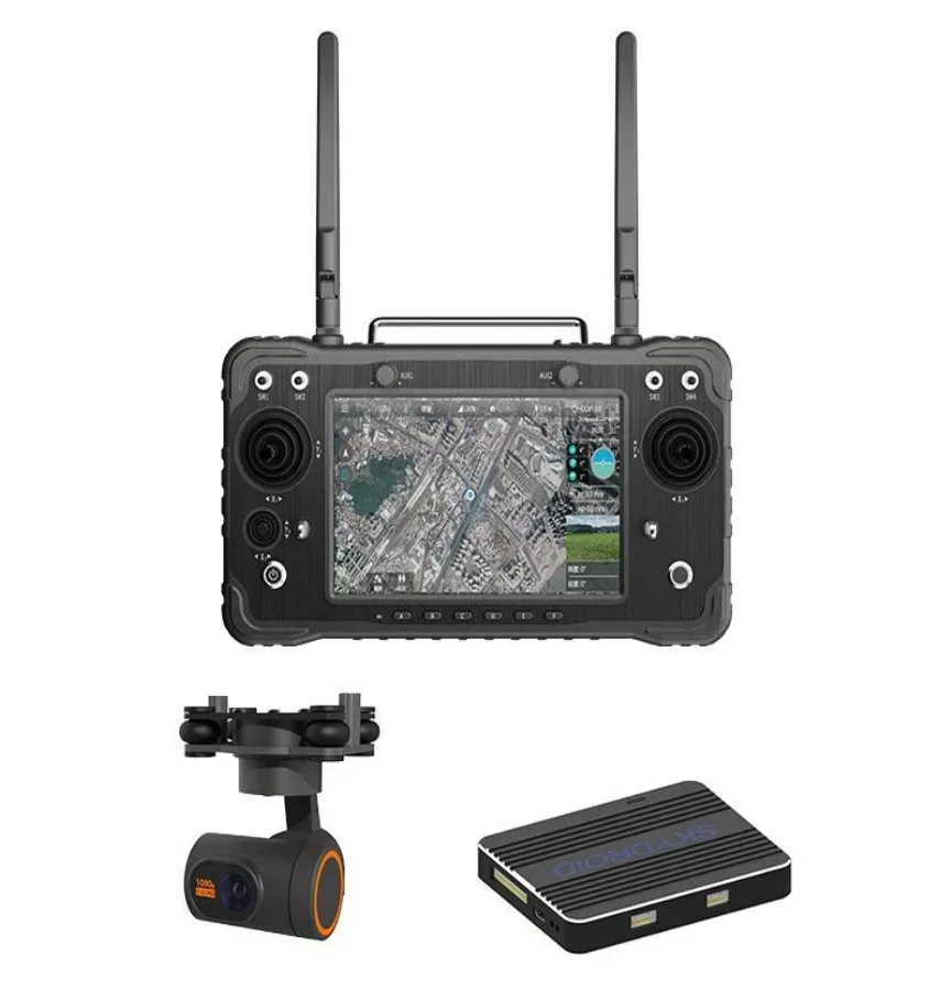 2025 Skydroid H16/H16pro جهاز تحكم عن بعد 7 بوصة IPS شاشة عالية السطوع عرض واضح معلومات العرض في الوقت الحقيقي في ضوء الشمس