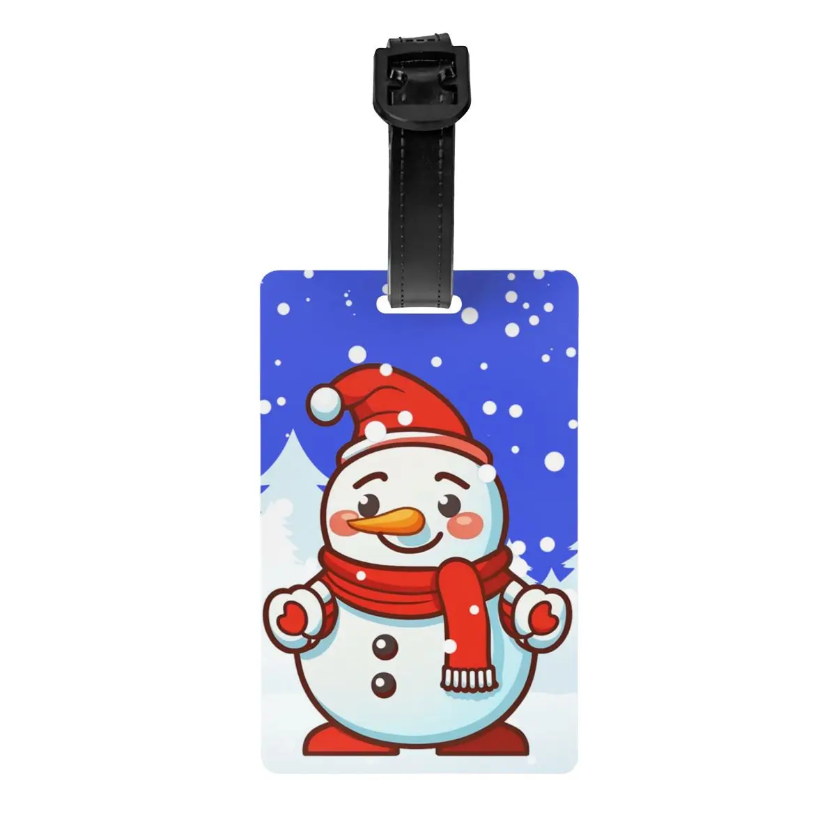 Custom Christmas Snowman Luggage Tag With Name Card New Year Gnome Privacy Cover ID Label for Travel Bag Suitcase