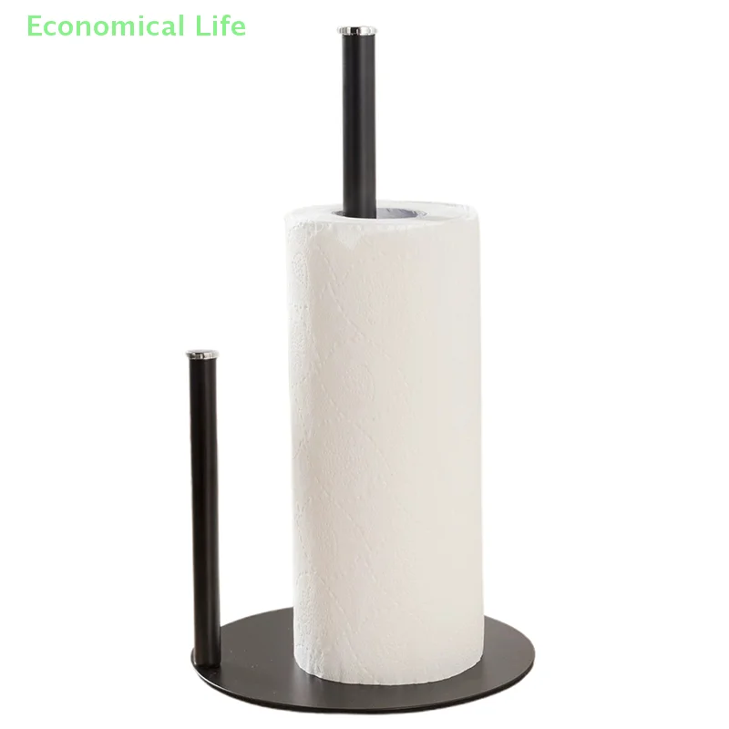 

Paper Towel Holder, Black Perforation-Free Paper Towel Holder For Kitchen Bathroom, Paper Roll Holder