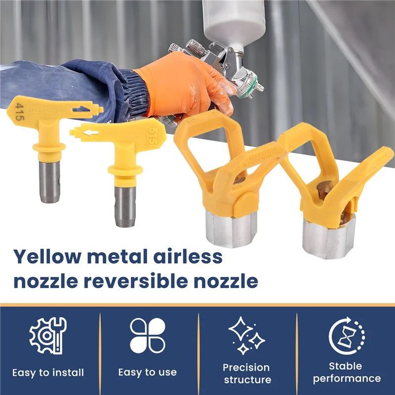 

-AT37 Airless Paint Nozzles Set,Reversible Spray Tips Airless Paint Sprayer Nozzle Tips Airless Sprayer Spraying Parts