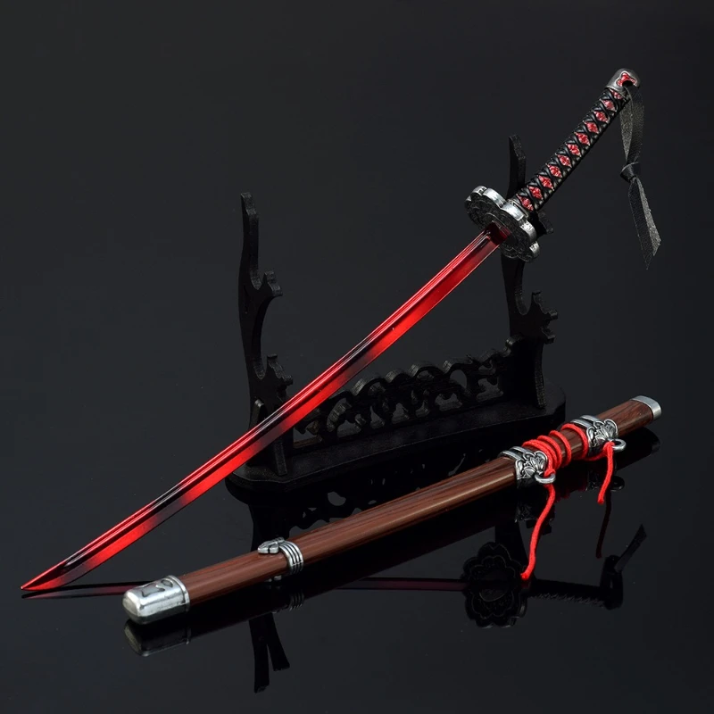 26 ซม./10.23in Sekiro Wolf katana มีดโลหะอาวุธ props เกมอุปกรณ์ต่อพ่วง MINI ญี่ปุ่น Katanas รุ่นเครื่องประดับของเล่นเด็กของขวัญ