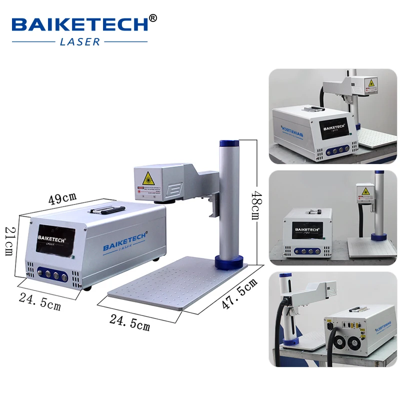 2026 New Separable Mini Desktop Fiber Optic Marking Machine, 20W Metal Laser Engraving Machine, Free Fixture + Rotary Axis