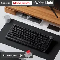 Teclado Mecánico Inalámbrico AJAZZ AK820/Pro, Bluetooth 5.1, 2.4G, USB-C, Cableado, Intercambiable en Caliente, RGB, para Juegos, con Montaje Gasket
