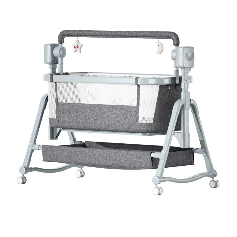 Modern metal electric baby crib shaker, intelligent and soothing for 0-3 years of comfortable sleep
