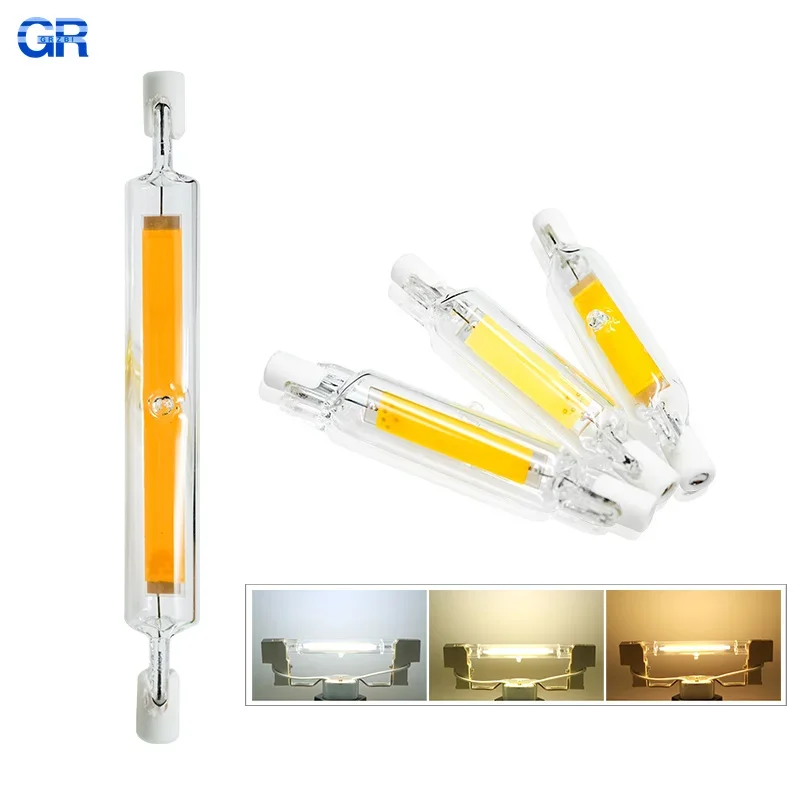 LED R7S Glass Tube COB Bulb 5W 10W 20W High Power R7s Corn Lamp 78mm 118mm J78 J118 Replace Halogen Light AC 220V 110V Lampadas