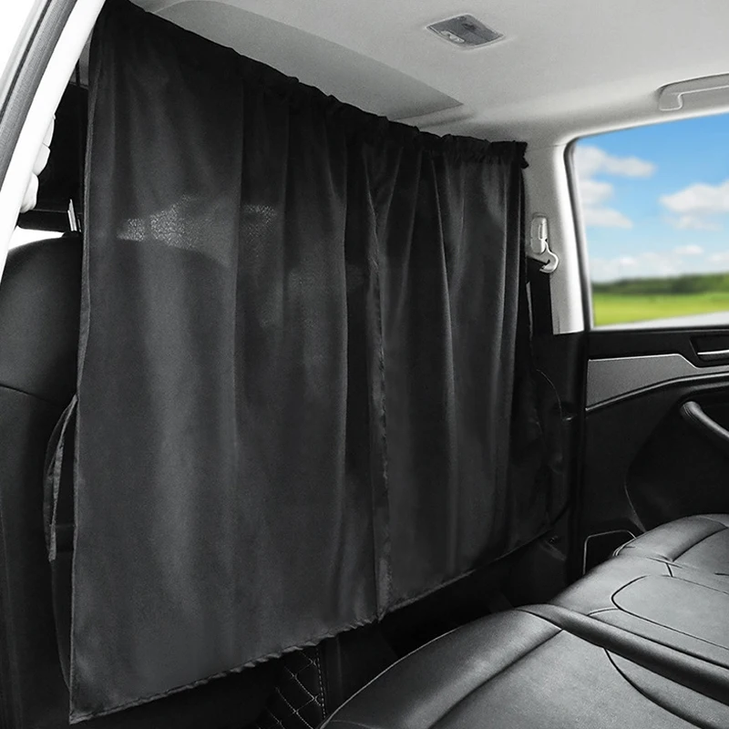 RV Privacy Curtain Car Front Rear Row Partition Curtains Motorhome Caravan Camper Blackout Curtain Auto Supply 140*80cm/180*90cm