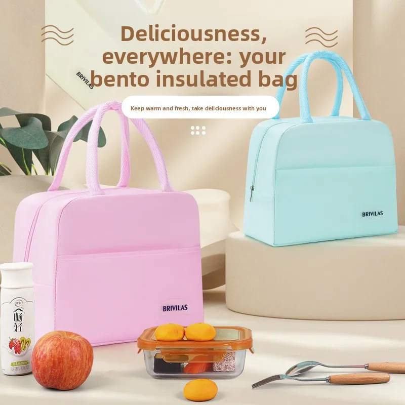 

Водонепроницаемая изолированная сумка-холодильник в свежем стиле — портативная портативная сумка-тоут для офиса и школы