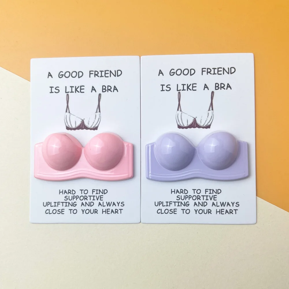

1 pcs Uplifting Encouragement Card: A Good Friend is Like a Bra - Perfect for New Year, Carnival, Thanksgiving, Graduation, Chri