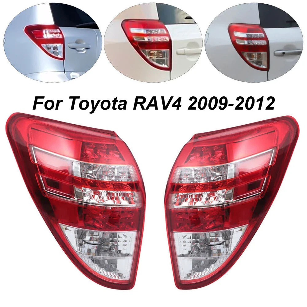 

Пара галогенных задних фонарей Toyota Rav4 2009 2010 2011 2012 в сборе, левая и правая сторона водителя, пассажира, прозрачные и красные линзы