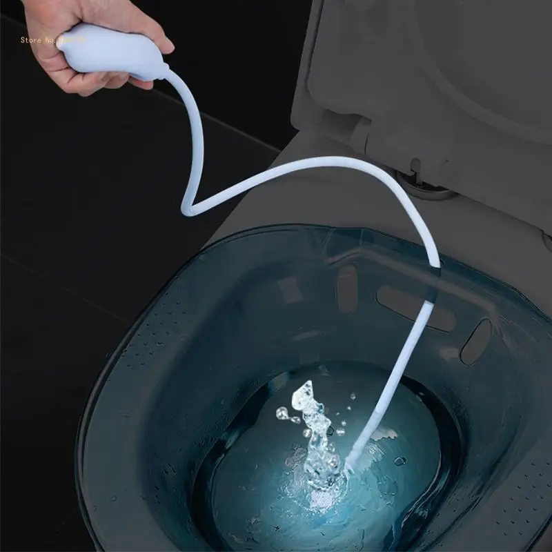 Universal Sitz Bath Flusher Tube for for Sitz Bath for Seat with and Sprayer Flush Hose for Portable Bidet Dropship