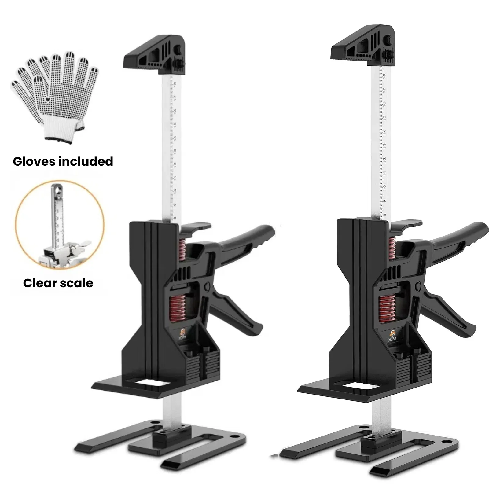 2PCS Hand Lifting Jack Tool Labor Saving Arm with scales Furniture Jack Drywall Lifts Cabinet Jack Wall Tile Locator