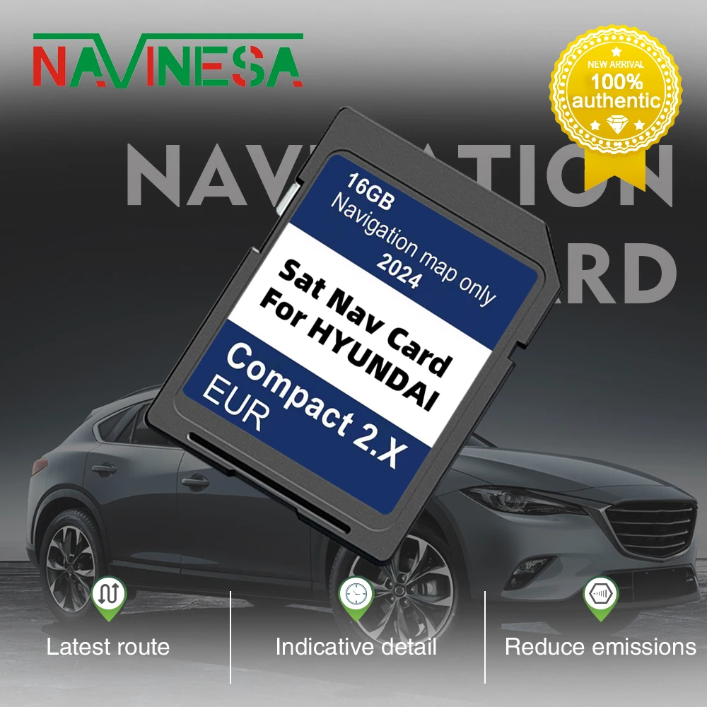 New for Hyundai H1/i20/Santa Fe/Grand Santa Fe/Tucson Upgrade 2024 Navigation GEN2 Compact 2.X SD Card Europe UK Turkey Map