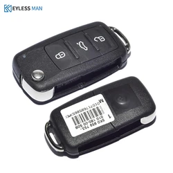 3 botões de controle remoto chave do carro apto para vw flip remoto auto carro com 5k0 837 202 ad 434mhz id48 chip