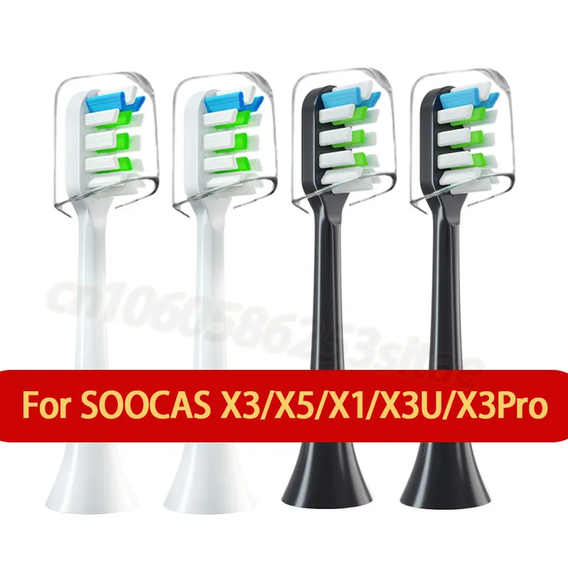 

For SOOCAS Brush Heads X1/X3/X5/X3U/X3Pro/V1 Replacement Soft DuPont Bristle Suitable Nozzles Sonic Electric Toothbrush Brush