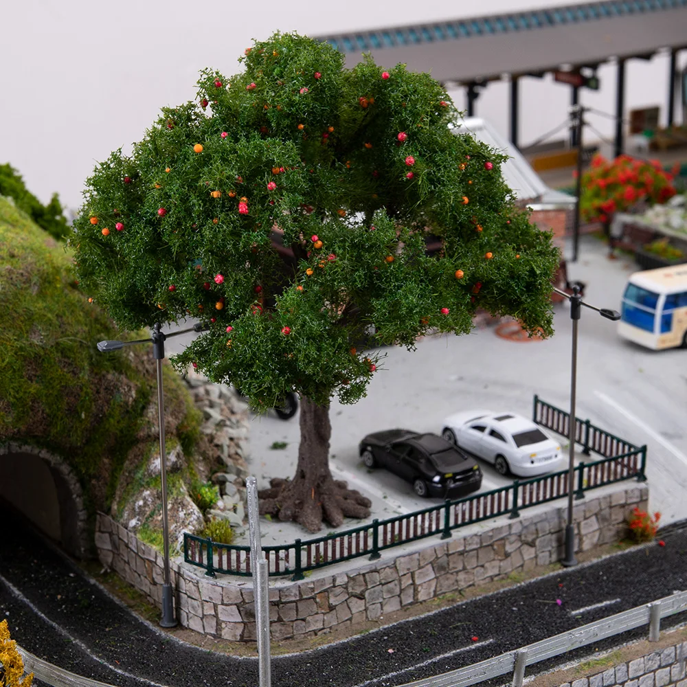 

10/15CM Simulation Apple Tree Artifical Wire Fruit Trees Model DIY Sand Table/Railway Train/Garden Dollhouse Scene Decor 1PCS