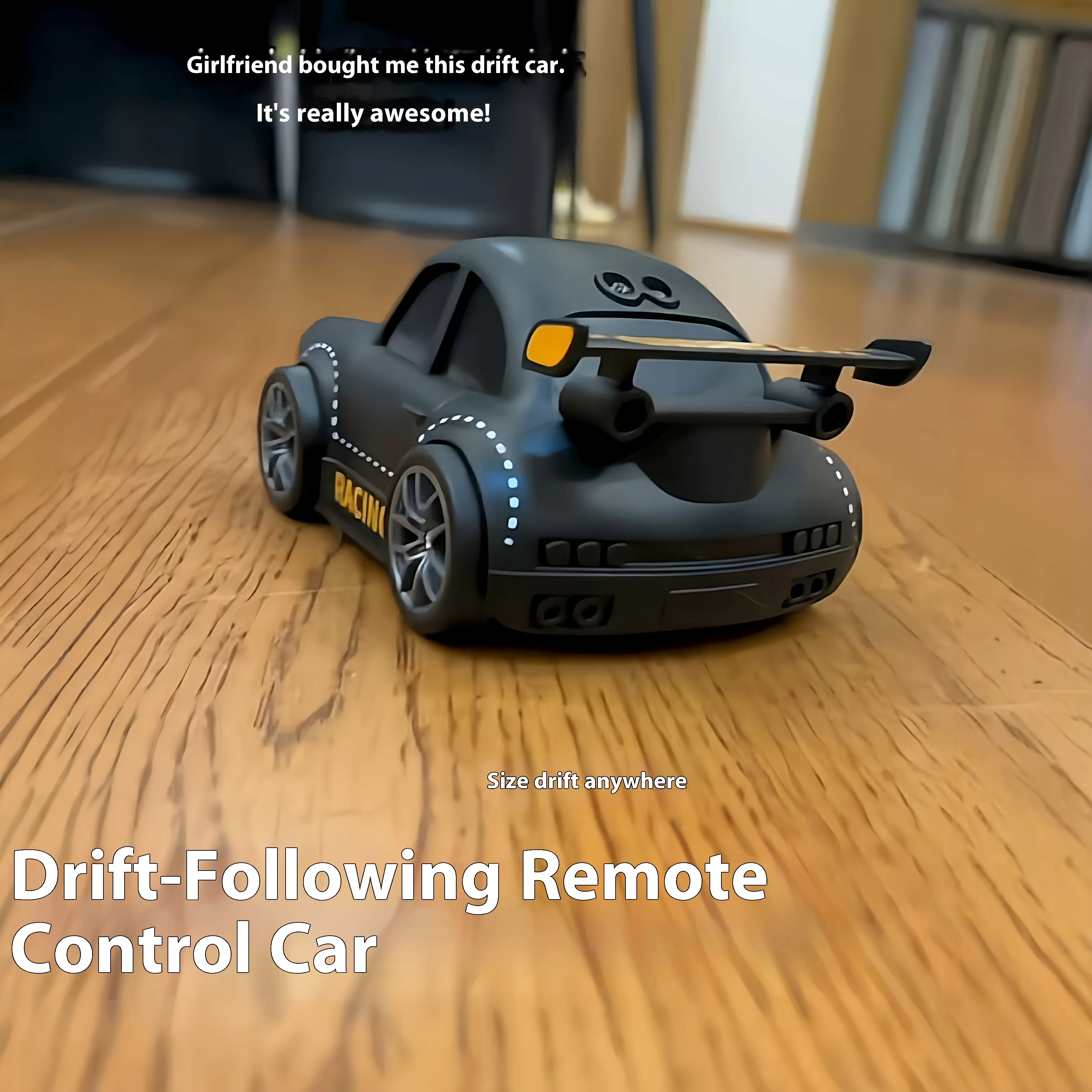 New 2.4G intelligent sensor follows cool lighting effects remote control 360 ° drift toy car children's holiday gift