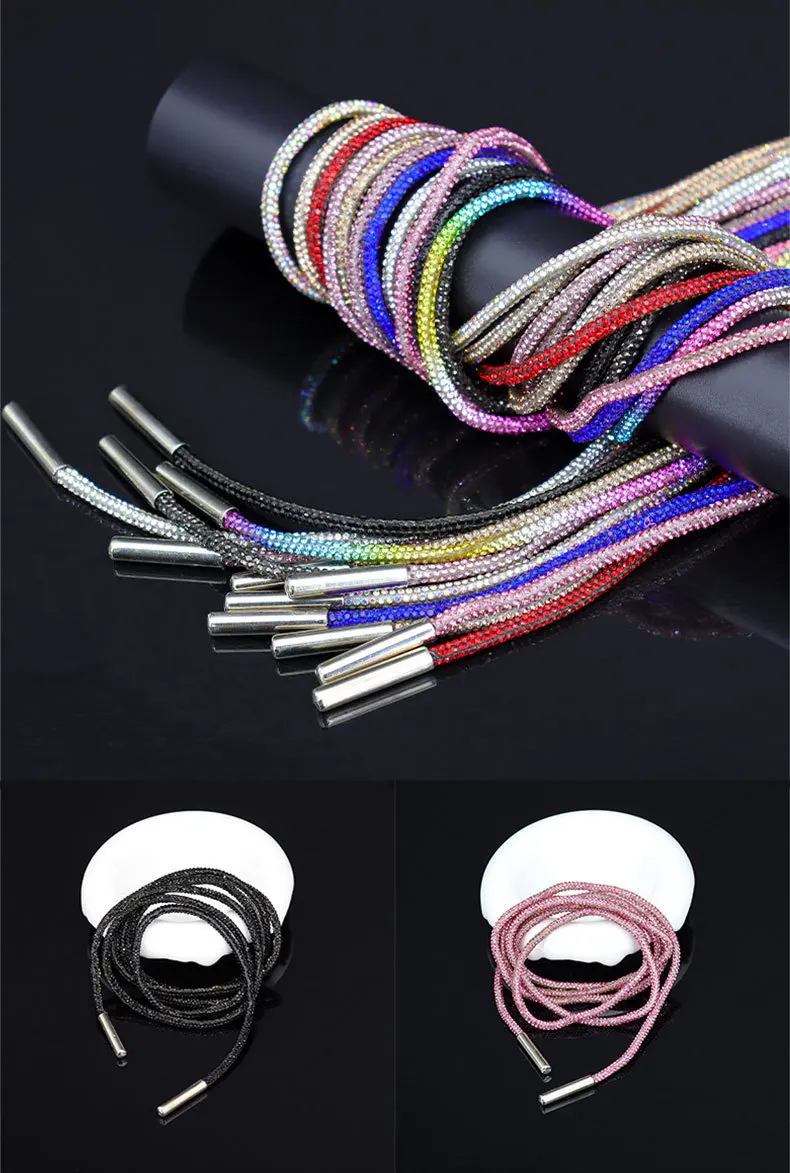 10 Stück Strass-Röhrenkordel, Glitzerkordel, Taschen-, Schuh- und Kostümdekoration, DIY-Bastelarbeiten, Kristall-Strass-Röhrenkordel, Geschenkzubehör – Detail 2