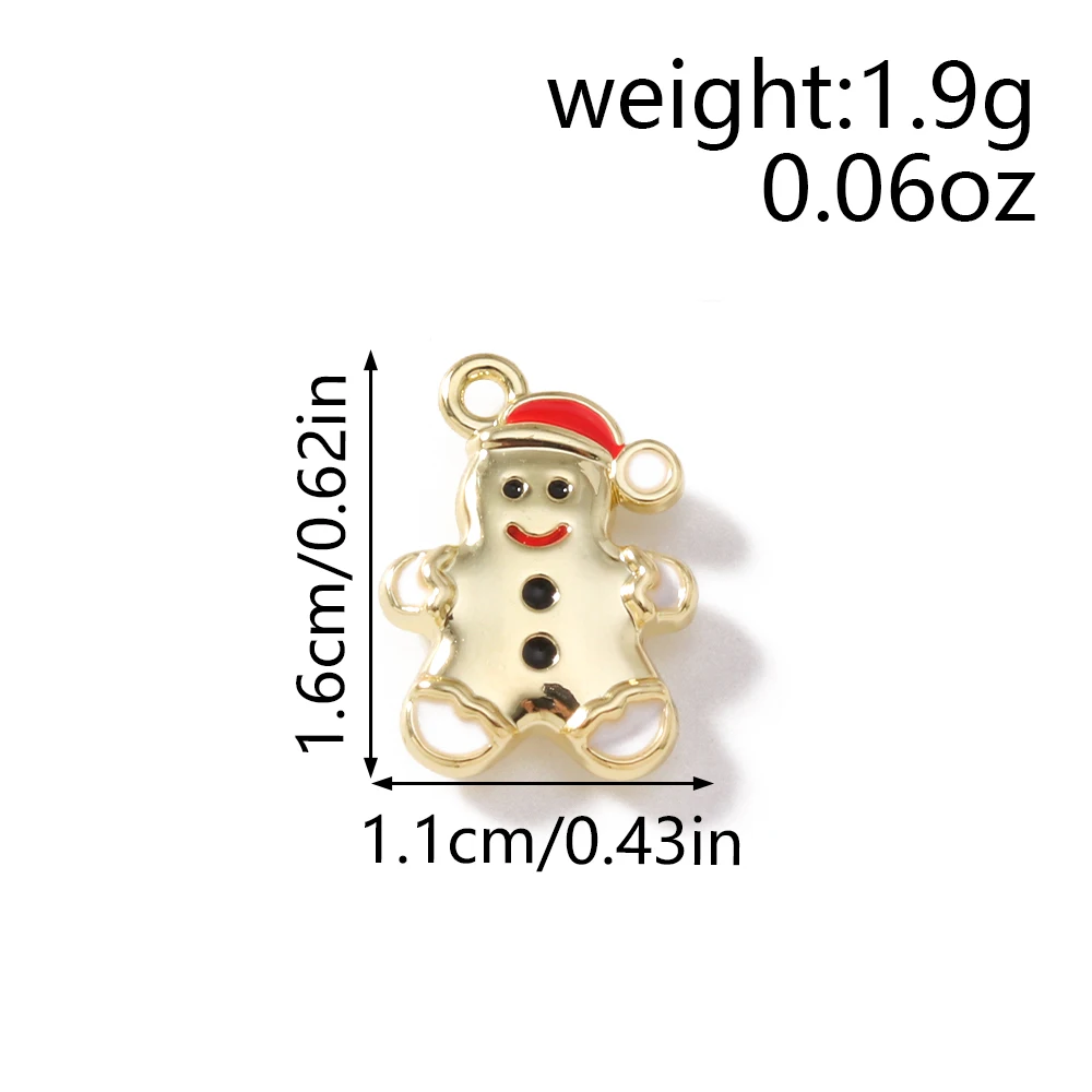 Leslie 5-teiliges Modisches Weihnachts-Charms-Set, Niedliche Weihnachtsglocken-Anhänger für Ohrringe und Halsketten-Herstellung – Detail 21