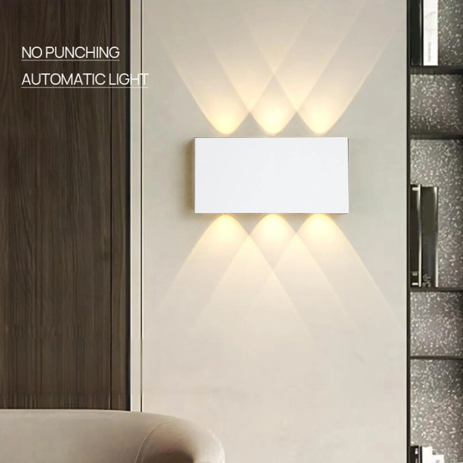 

ZK50 Wall USB rechargeable adjustable 3 mode downward lighting magnetic LED wireless wall light white