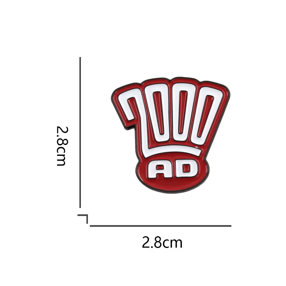Klassisches 2000-AD-Logo Hartemaille-Pin Vintage Britisches Comic-Abzeichen Retro Sci-Fi Manga Broschen Sammlerstücke Geschenk-Accessoires für Fans – Detail 6