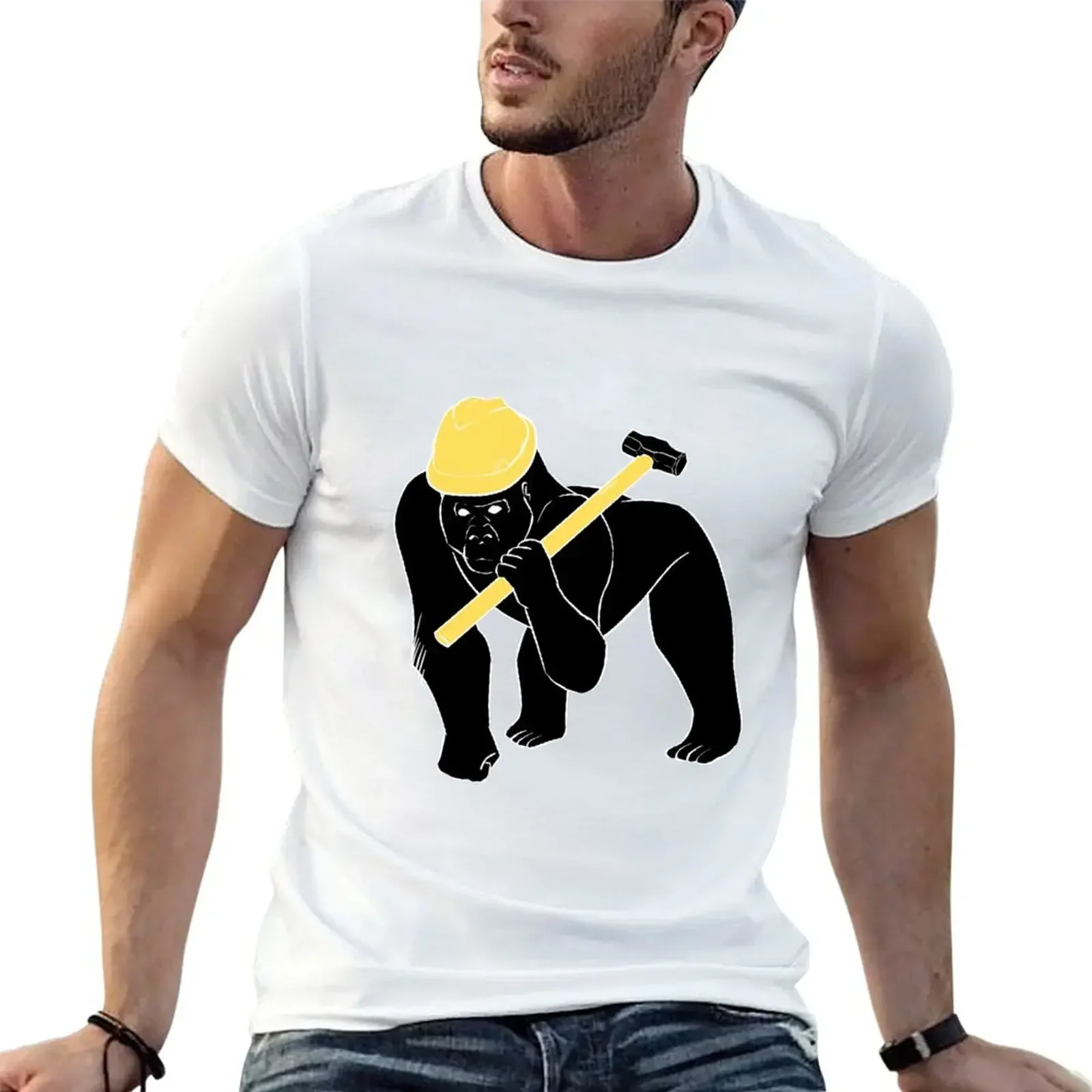 Gorilla Roughneck T-Shirt kawaii clothes Short sleeve tee Men's t-shirt