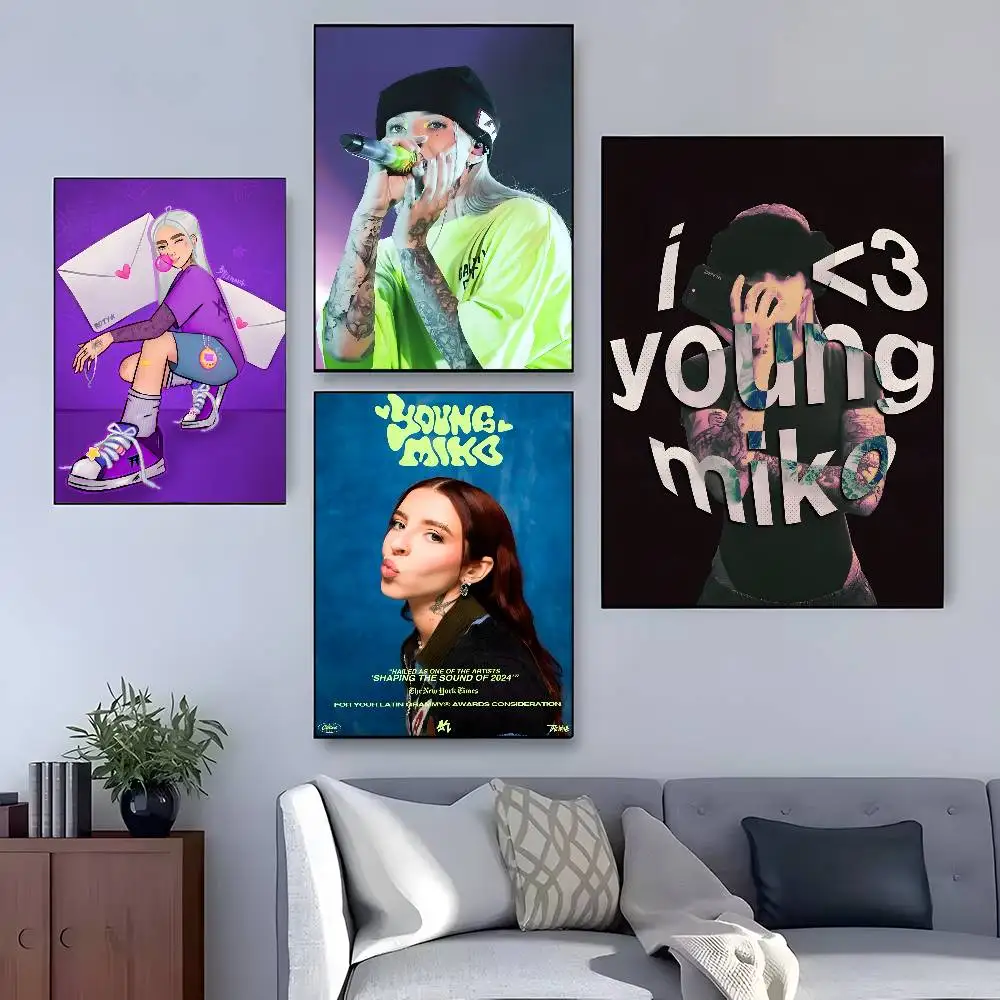 ملصق المغني Y-Young Miko لديكور المنزل HD جدار لزج مقاوم للماء لتزيين غرفة المعيشة وغرفة النوم