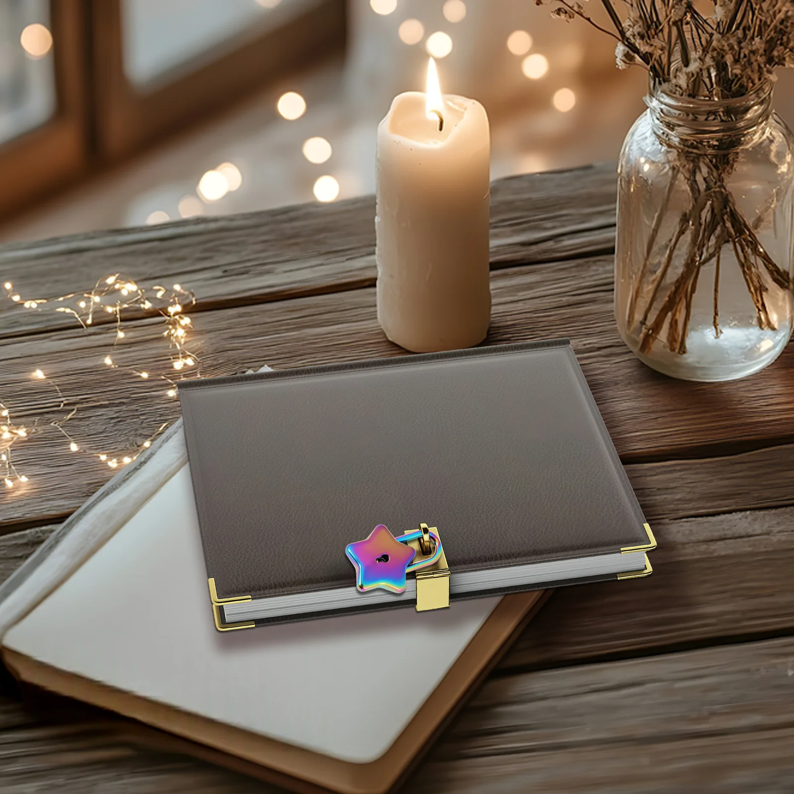 

Star Shaped Padlock Metal Anti-Rust Lock Key for Jewelry Box Diary Decorative Small Lock Cute Gift for Small Padlock