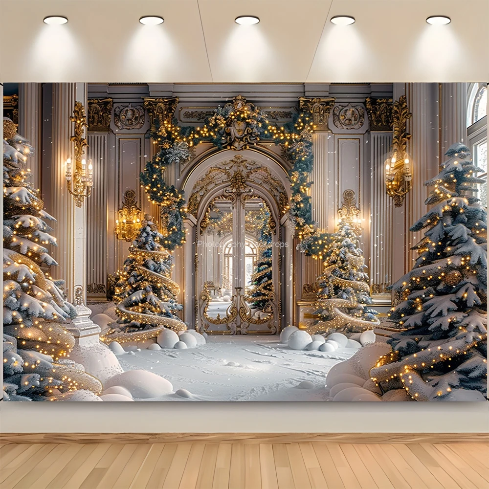 새해 크리스마스 날 축제 사진 배경 벽난로, 겨울 거실 선물, 휴일 사진 스튜디오 배경 RS-27