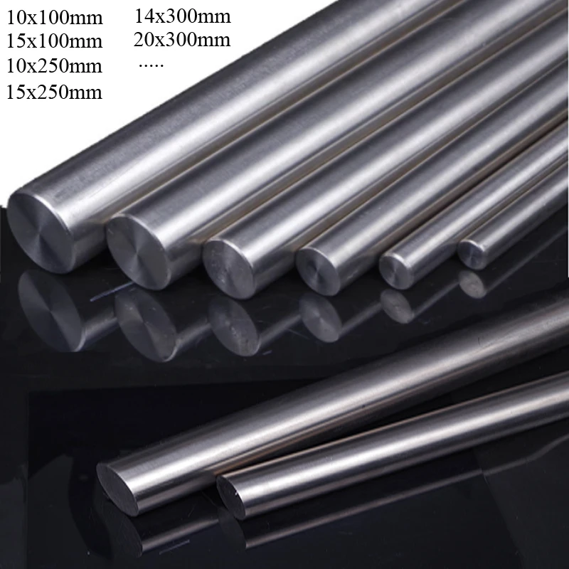 1pcs length 100mm-300mm diameter 3mm-35mm Titanium Round Bar Grade Bearing Resistance to Corrosion Resistance Elastic Module