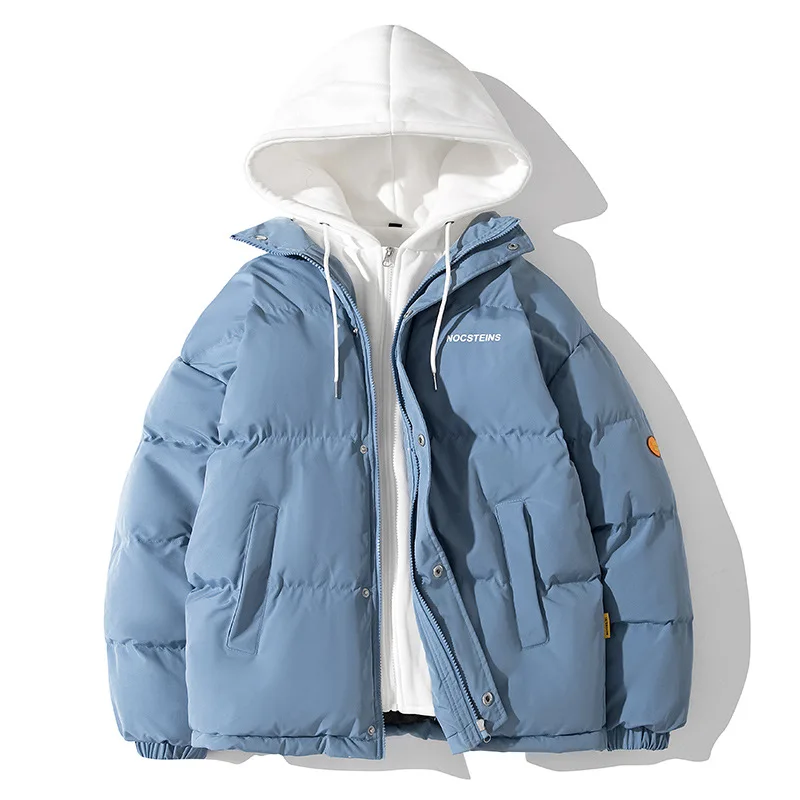 Giacca invernale calda da uomo Streetwear Fashion Parka da uomo con cappuccio spessa moda coreana cappotto allentato per uomo donna inverno nuovo