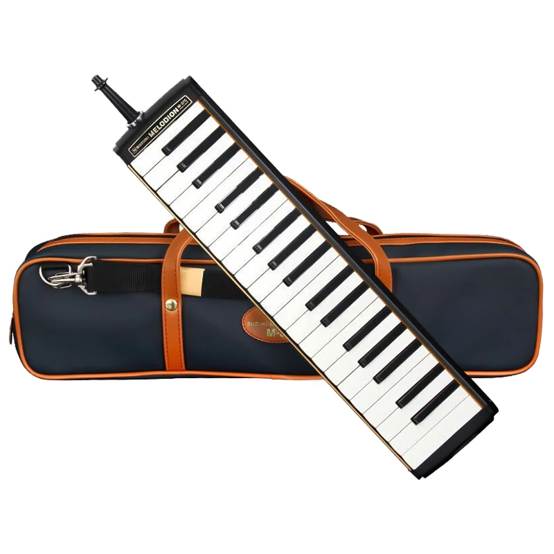 SUZUKI Melodica Instrument 37-Keys Original Imported Tubes Mouthpiece Air Piano Pianica Keyboard Musical Instrument Carrying Bag