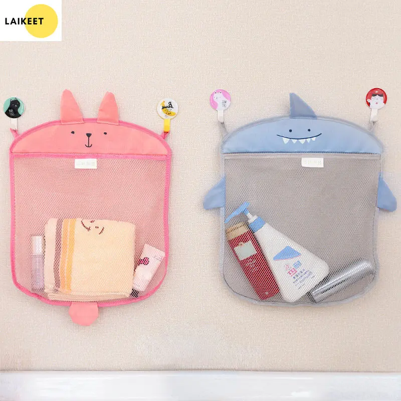 Cartoon Animal Shower Hanging Basket Cute Mesh Bag Bathroom Storage Organizer Holder for Women Baby Kid Bath Water Toy Net Pouch