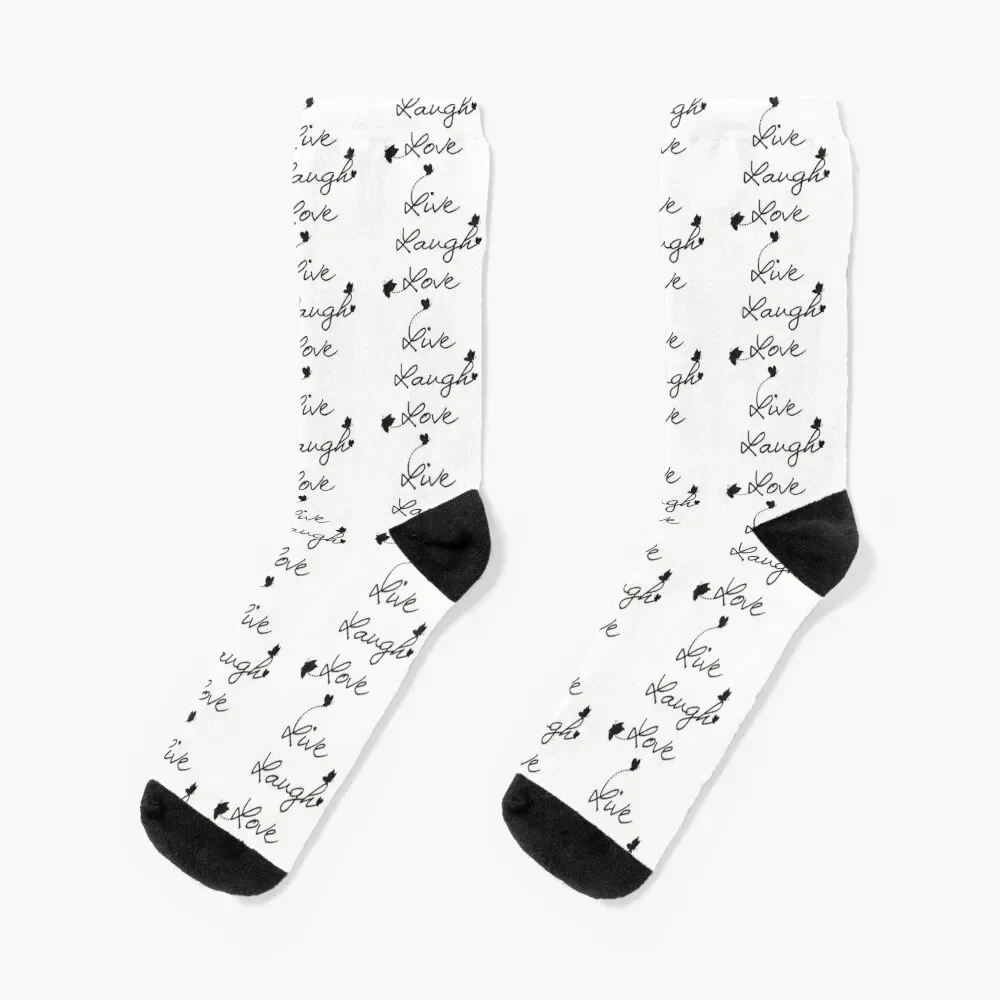 

live laugh love Socks anime anti-slip bright garter Socks Male Women's