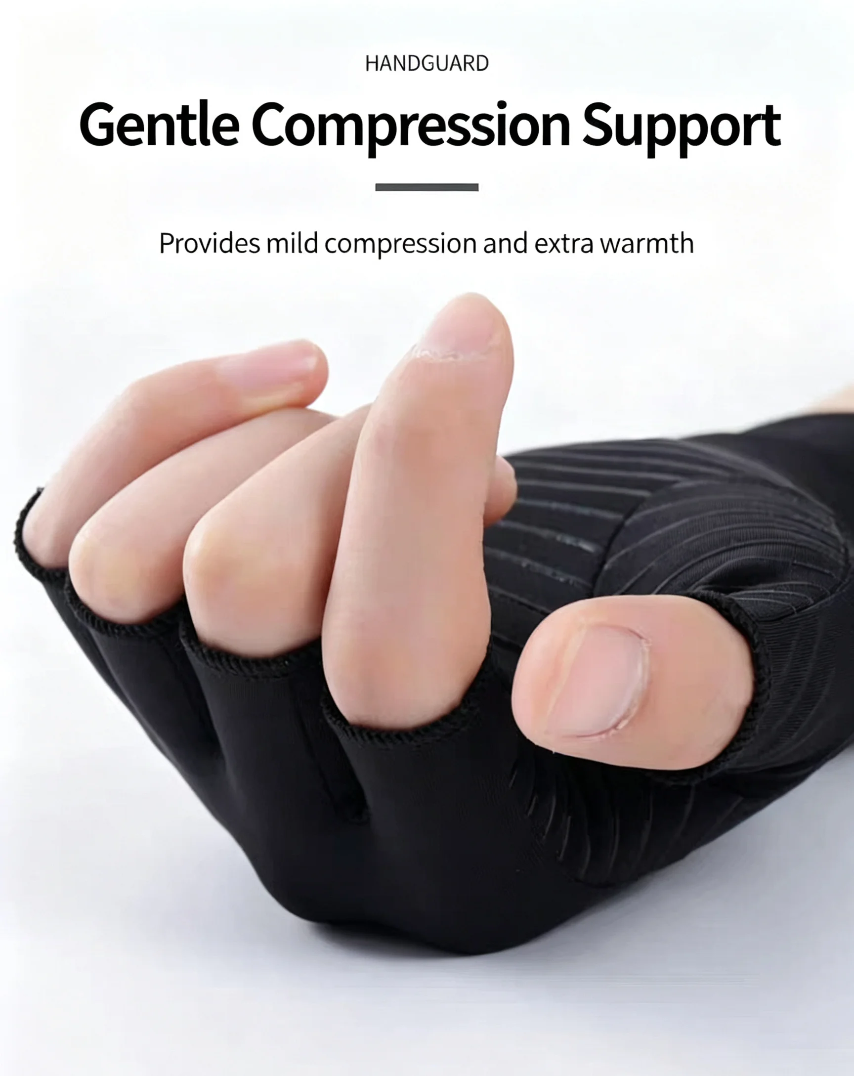 Half‑Finger Compression Gloves High‑Stretch Breathable Elastic Hand Support Gloves for Cycling Workout Sports Hand Relief