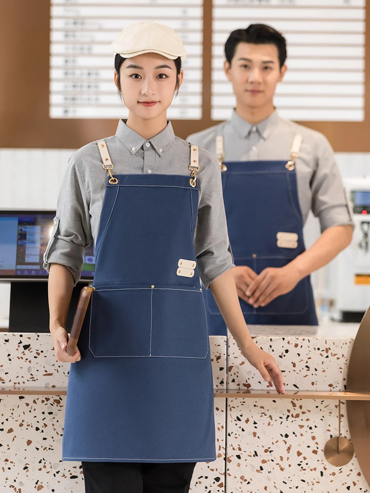 Apron For Men Cottonperfect For Restaurant Hotpot Bakery Coffee And Bartender Work Wear Universal Home Worker Clothes Restaurant