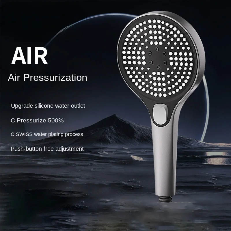 

Powerful pressurized showerhead for household use, portable large panel showerhead with large output, sailor handheld showerhead