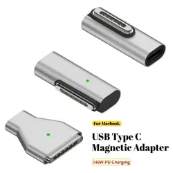 Type-C Female to Magsafe 3 Converter 140W USB-C Magnetic Adapter Connector Laptop PD Charging Plug MacBook Air/Pro High Speed