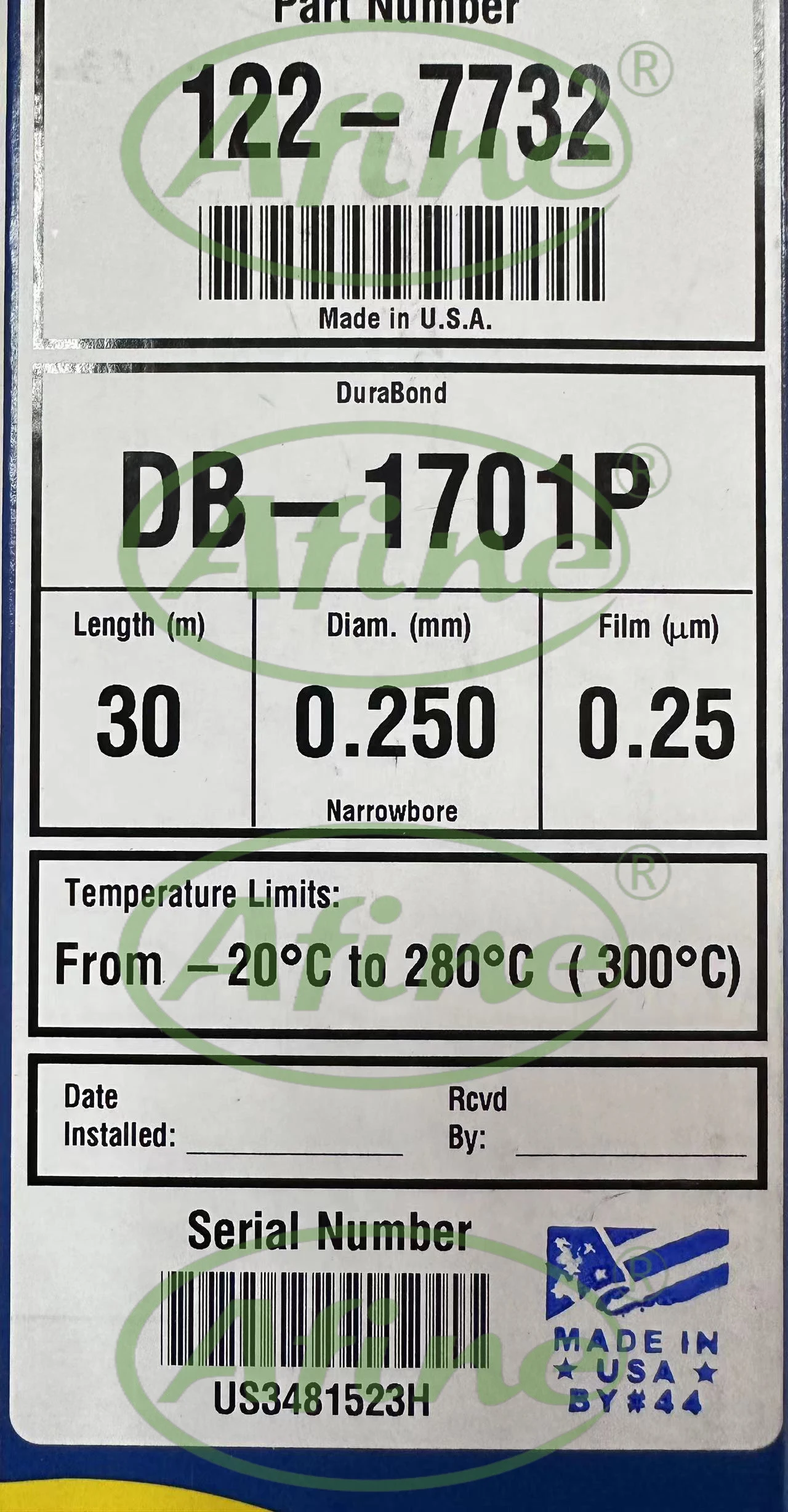 

AFINE Agilent Columns 122-7732,122-0733-INT,122-0732-INT,122-0732,123-0763 JW DB-1701P Gas Chromatography Column Holder GC