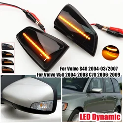 Dynamic Blinker Side Mirror Sequential Indicator LED Turn Signal Light For Volvo S40 2004-2007 V50 2004-2008 C70 2006-2009