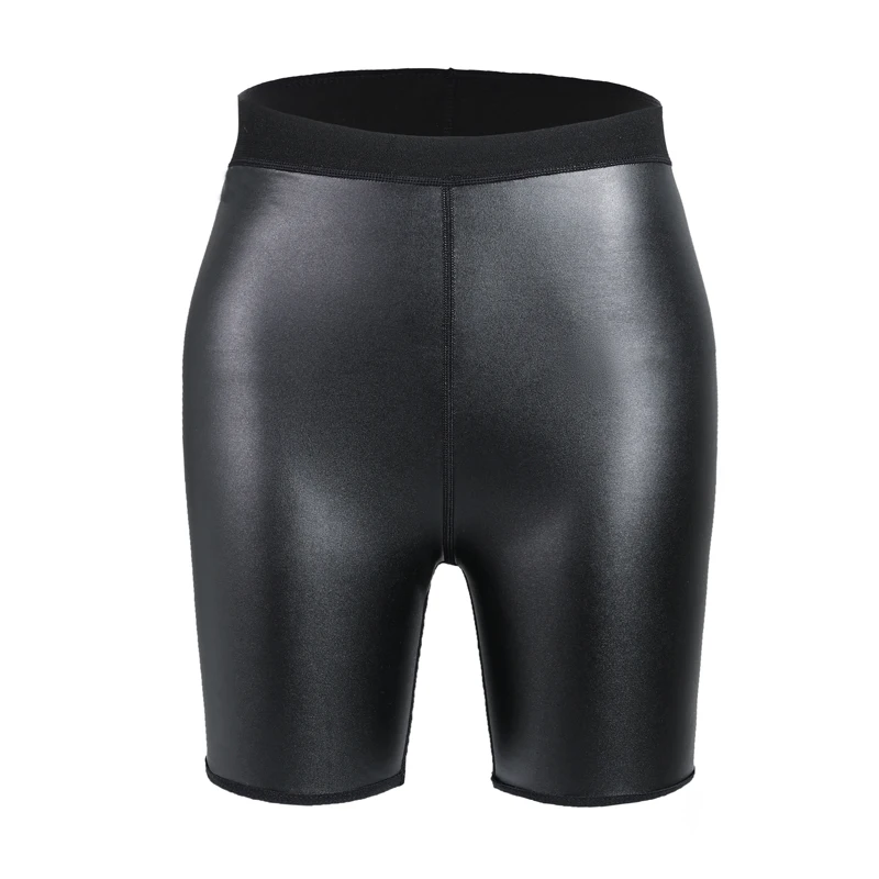 Calções de couro falso masculino fitness, calcinha elástica de controle da cintura alta, moda fina, casual shapers do corpo