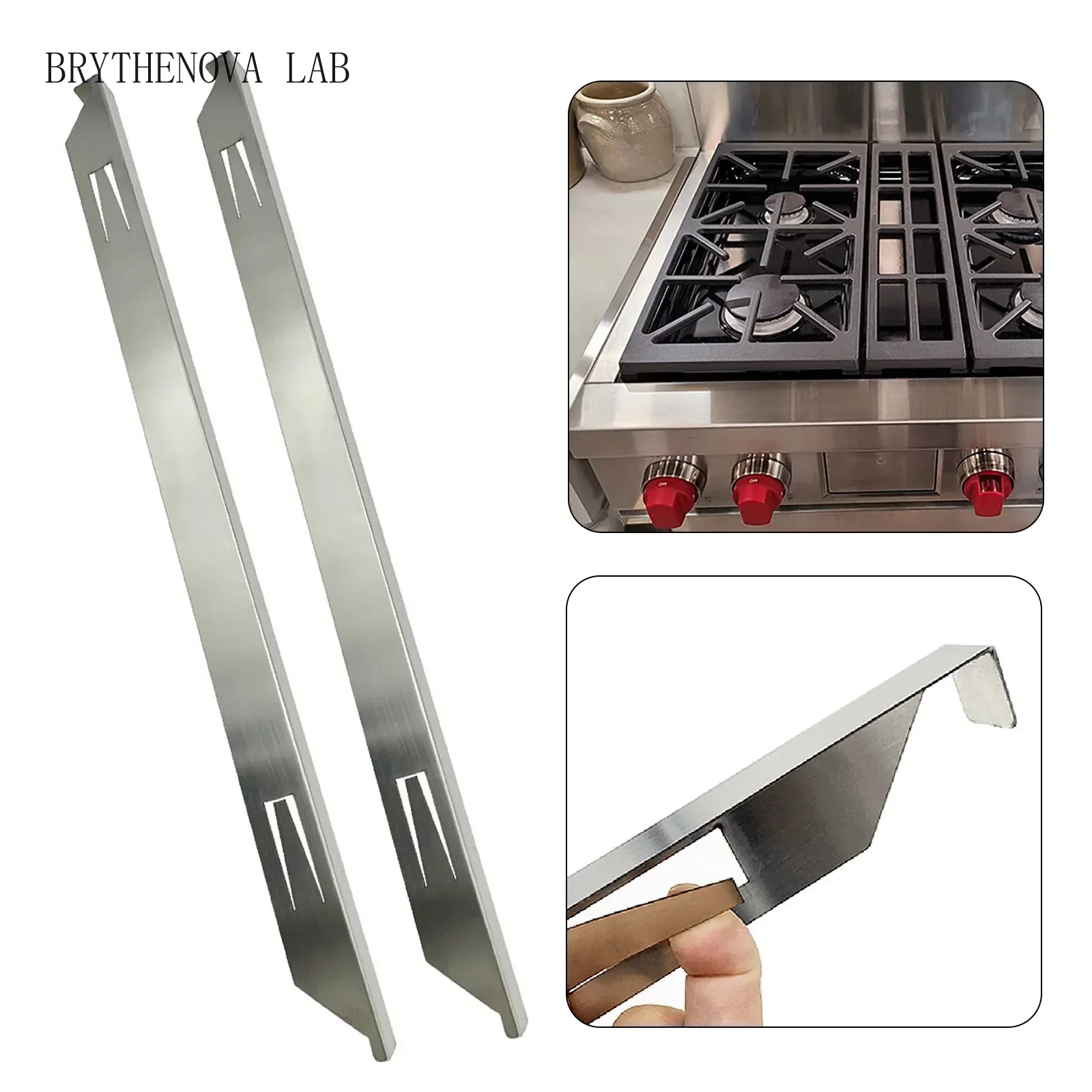 Oven Gap Filler Edge Sealing Strip for Kitchen Between Stove Edge and Stainless Gap Steel Clip Stove Counter Cover