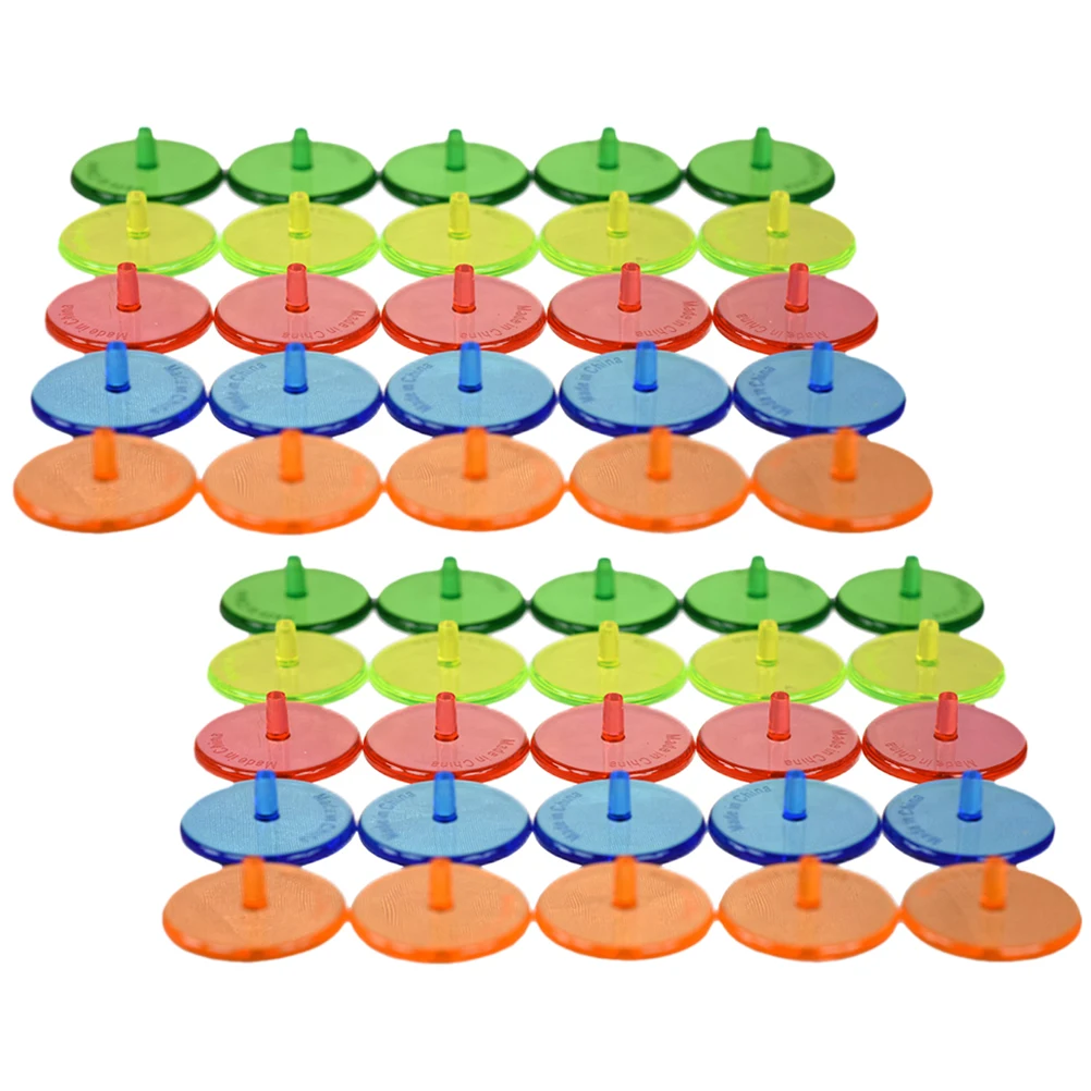 

50pcs Golf Ball Marker Transparent Plastic Lightweight Positioning Tools for Men Random Color Golf Training Accessories