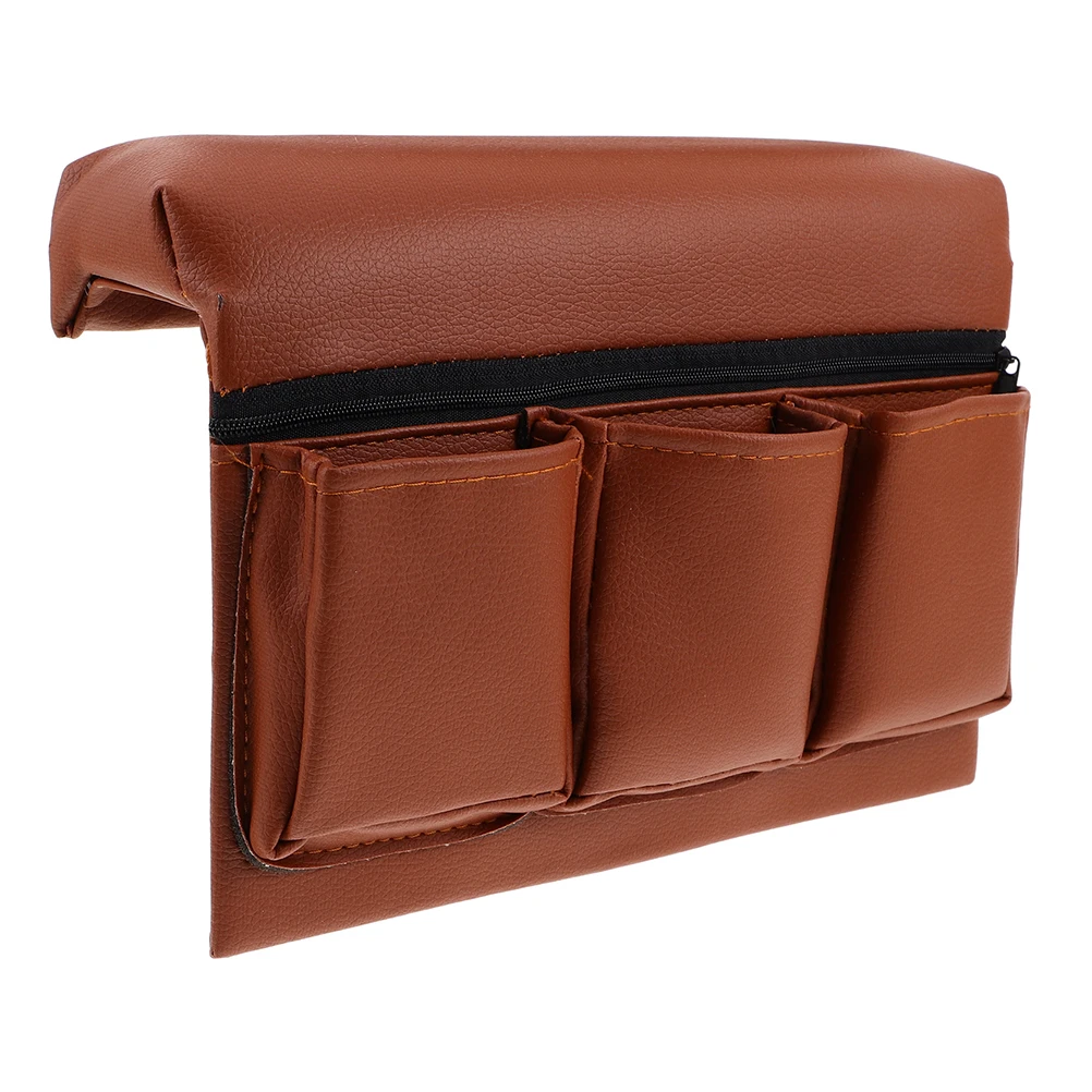 

Car Window Armrest Storage Box ganizer Pu Bag Door Pad Protector Universal Brown Multifunctional Carriage